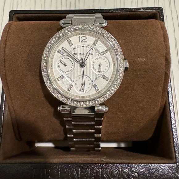 Michael Kors Silver Watch with Crystal Accents Michael Kors | Accessories | Michael Kors Silver  main image 3